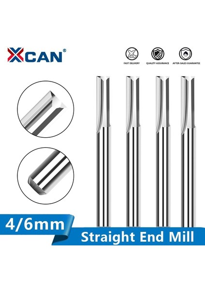 1 Adet 6X42X70 Xcan 1 Adet 4mm/6mm Shank 2 Flüt Düz End Mill Karbür Cnc Router Bit Gravür Bit Düz Yuvası Freze Kesicisi Ahşap (Yurt Dışından)