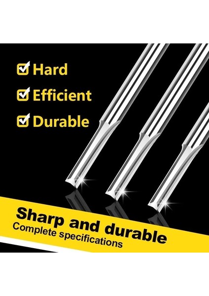 10 Adet 3.175X2X6L Xcan Karbür Uçlu Değirmen 10 Adet 3.175 Shank 2 Flüt Düz Yuvası Freze Kesicisi Mdf Plastik Ahşap Kesici Cnc Makinesi Yönlendirici Bit (Yurt Dışından)