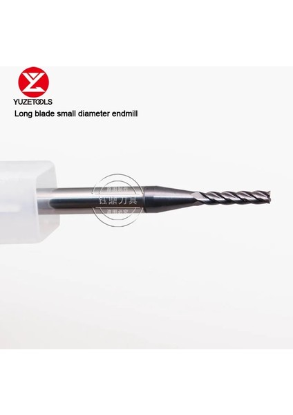 D1.5-10 Yuzetools 4 Flüt Mikro Çaplı Karbür Freze Kesici 1.0 ~ 4.0mm Alaşımlı Çelik Uzun Boyunlu Sabit Oluk Tungsten Frezeler Mini (Yurt Dışından) modelleri