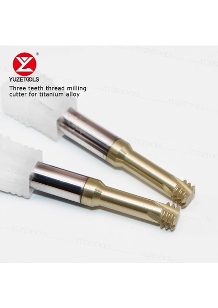 M1-0.25 Yuzetools Cnc Katı Karbür Konu Freze Kesici Tungsten Çelik Üç Diş Konu Işleme Için Özel M3 M4 M5 M6 M8 M10 (Yurt Dışından)