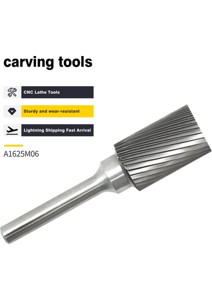 AE1020M06 Karbür Döner Dosya Metal Silindirik Tungsten Çelik Taşlama Kafası A/ae/ax/aex 6mm Tek ve Çift Yuvalı Sütun Freze Kesici (Yurt Dışından)