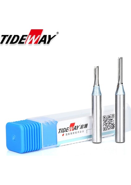 1 Adet 6.35X5X12 Tideway 1/4 Shank Tct Düz Freze Uçları Mdf Ahşap Ağaç Işleme Kesme Freze Kesicisi Gravür Karbür Cnc Araçları End Mill (Yurt Dışından)