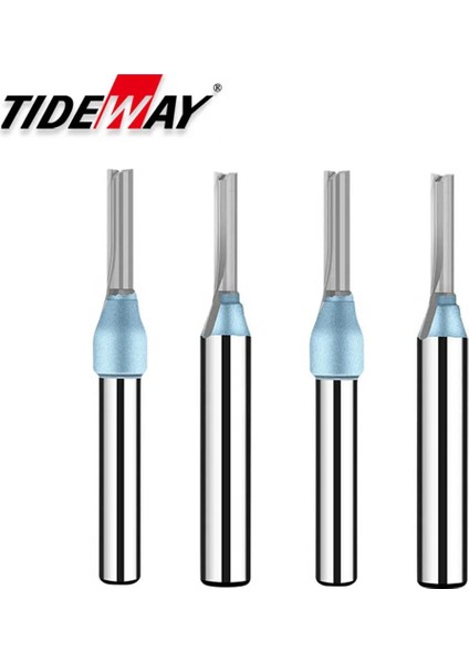 1 Adet 6.35X5X12 Tideway 1/4 Shank Tct Düz Freze Uçları Mdf Ahşap Ağaç Işleme Kesme Freze Kesicisi Gravür Karbür Cnc Araçları End Mill (Yurt Dışından)