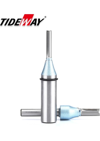 1 Adet 6.35X5X12 Tideway 1/4 Shank Tct Düz Freze Uçları Mdf Ahşap Ağaç Işleme Kesme Freze Kesicisi Gravür Karbür Cnc Araçları End Mill (Yurt Dışından)