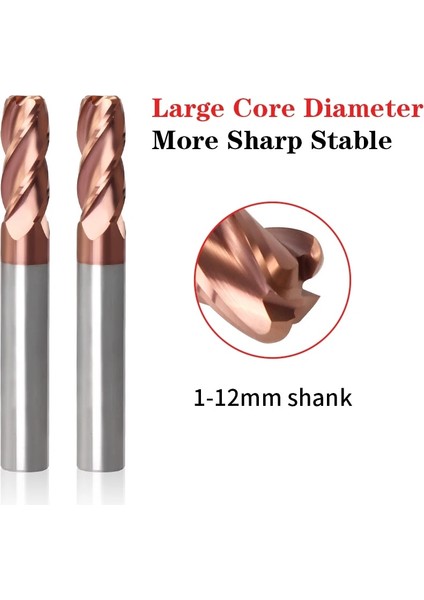 2R0.5X6X4DX50L Augusttool Köşe Yarıçapı End Mill Cnc R Boğa Burun Freze Kesicisi Tungsten Karbür Çelik Metal Yönlendirici Aracı R0.5 R1 4 Flüt (Yurt Dışından) fırsatları