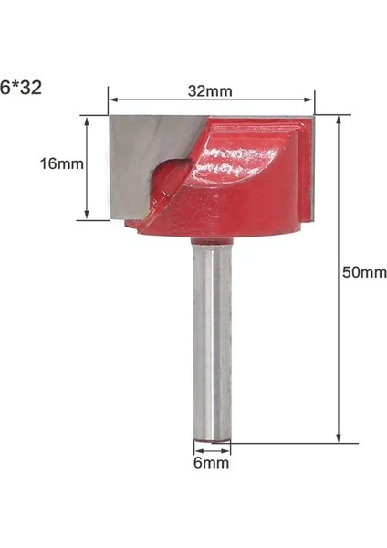 No9 6X32 1 Adet 6mm Shank 10/13/16/18/20/22/25/30/32MM Alt Temizleme Yönlendirici Bit Karbür Cnc End Mill Ahşap Freze Kesicisi T Yuvası Yönlendirici Bit (Yurt Dışından)