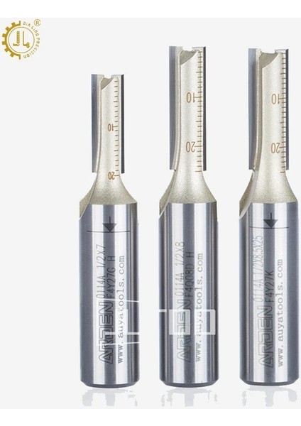 10114114 Arden 1 Adet Iki Flüt Düz Uçları Yönlendirici Kesici Ağaç Işleme Şaft Iki Flüt Düz Uçları Birleştirme Kanal Açma (Yurt Dışından)