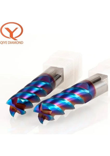 8X20X8X60 HRC65 Karbür End Mill 1 2 3 4 5 6 8 9 10 12 17 18 20MM 4 Flüt Freze Kesicisi Alaşım Kaplama Kesme Aleti Cnc Işleme Frezeler (Yurt Dışından)