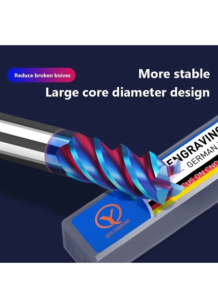 8X20X8X60 HRC65 Karbür End Mill 1 2 3 4 5 6 8 9 10 12 17 18 20MM 4 Flüt Freze Kesicisi Alaşım Kaplama Kesme Aleti Cnc Işleme Frezeler (Yurt Dışından)