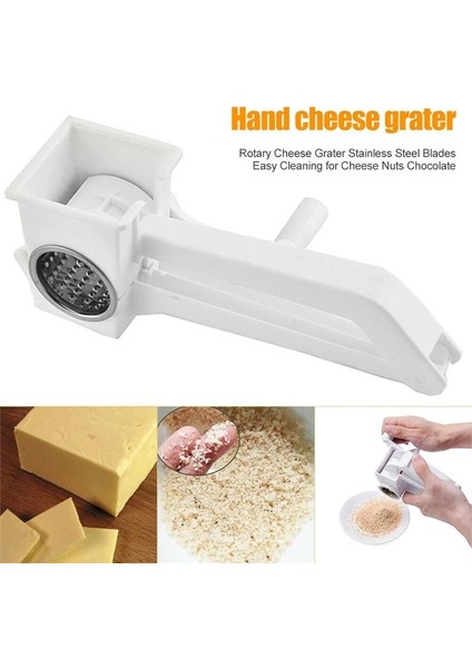 El Peynir Değirmeni Çok Amaçlı Döner Peynir Rendesi Paslanmaz Çelik Variller ile Mutfak Alet Dıy Tereyağı Gıda Değirmeni Rende (Yurt Dışından)