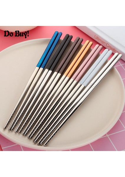Blue-1pair 1 Çift Çin Çubuklarını Paslanmaz Çelik Çubuklarını Çelik Mutfak Sofra Suşi Yeniden Kullanılabilir Çubuklarını Yemek Takımı (Yurt Dışından) fiyatları