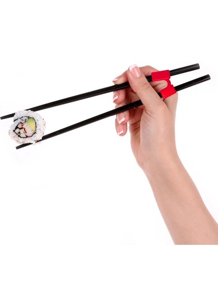 Pembe 5 Adet Yeniden Kullanılabilir Çubuk Yardımcıları Eğitim Çin Yemek Çubukları Eğitmen Tutucu Reklamlar Için Acemi Eğitmenler Veya Öğrenci (Yurt Dışından)