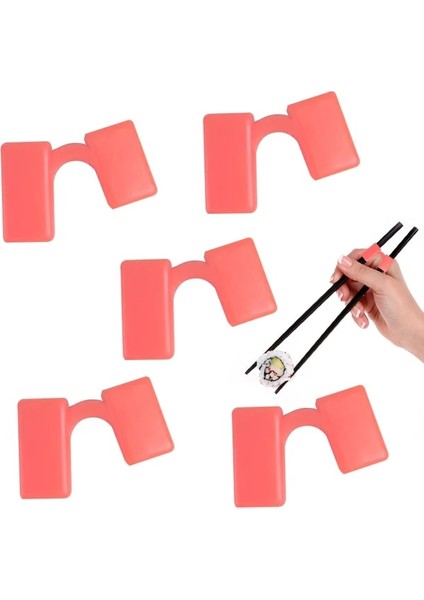 Pembe 5 Adet Yeniden Kullanılabilir Çubuk Yardımcıları Eğitim Çin Yemek Çubukları Eğitmen Tutucu Reklamlar Için Acemi Eğitmenler Veya Öğrenci (Yurt Dışından) fiyatları