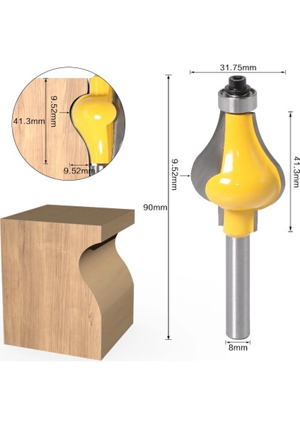 Masa Kenar Bıt 8mm Shank Küçük Resim Boncuklu 2 Bit Küpeşte Yönlendirici Bit Seti Hattı Bıçak Ağaç Işleme Kesici Zıvana Kesici Ağaç Işleme Araçları Için (Yurt Dışından) modelleri
