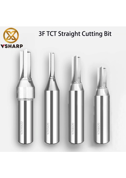 12.7X6X25 Vsharp 3 Flüt Çok Fonksiyonlu Tct Düz Bit 12.7mm Hızlı Planya Kesme Karbür Alaşım Ağaç Işleme Yönlendirici Bit Ahşap Mdf (Yurt Dışından) fırsatları