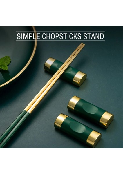 Kırmızı Altın Tutucu 5 Çift Japon Yemek Çubukları Seti Suşi Çubukları Standı Raf Tutucu Metal Çin Yemek Çubukları Kaymaz Alaşım Sofra (Yurt Dışından) modelleri