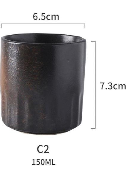 C-2-150ML Sevimli 150ML 200ML Espresso Kupa Çay Fincanı Su Bardağı Seramik Seramik El-Boyalı Kahve Fincanı Kupalar Mutfağı Drinkware (Yurt Dışından)