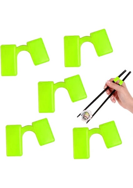 Yeşil 5 Adet Yeniden Kullanılabilir Yemek Çubuğu Yardımcıları Eğitim Çin Yemek Çubukları Eğitmen Tutucu Çubuklarını Çocuklar Için Acemi Eğitmenler Veya Öğrenci (Yurt Dışından)