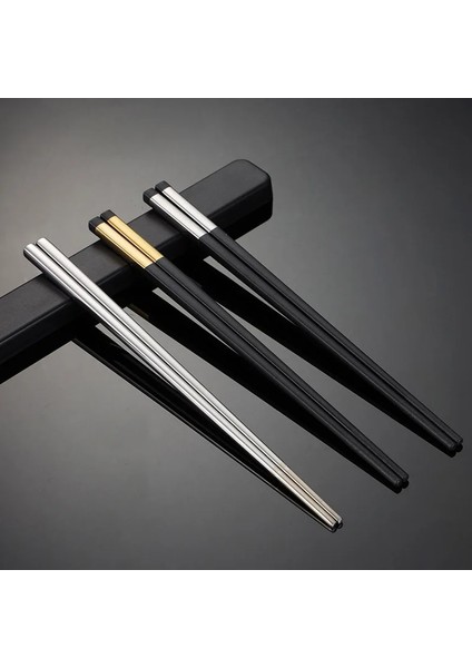 1 Çift 304 Metal 1 Çift Çin Yemek Çubukları Kaymaz Metal Gıda Çubuklarını Saklama Kutusu Ayrı Satmak Taşınabilir Öğrenciler Işçi Seyahat Sofra Takımı (Yurt Dışından) fırsatları