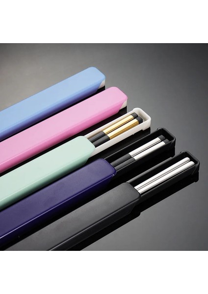 1 Çift 304 Metal 1 Çift Çin Yemek Çubukları Kaymaz Metal Gıda Çubuklarını Saklama Kutusu Ayrı Satmak Taşınabilir Öğrenciler Işçi Seyahat Sofra Takımı (Yurt Dışından) indirimleri