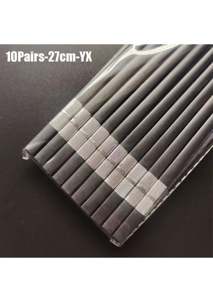 10PAIR-27CM-YX 10PAIRS 24/27CM Çubuklarını Kaymaz Suşi Sopa Gıda Sınıfı Plastik + Alaşım Klip Suşi Tencere Çubuklarını Yeniden Kullanılabilir Sofra Hediye (Yurt Dışından)