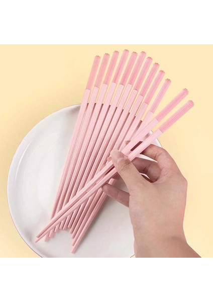 5 Pairs Yeşil Yh 5 Pairs Pembe Gül Yemek Çubukları Japon Yemek Çubukları Bulaşık Makinesinde Yıkanabilen Yemek Çubukları Gıda Kaymaz Yemek Çubukları Kore Mutfak Malzemeleri (Yurt Dışından) indirimleri