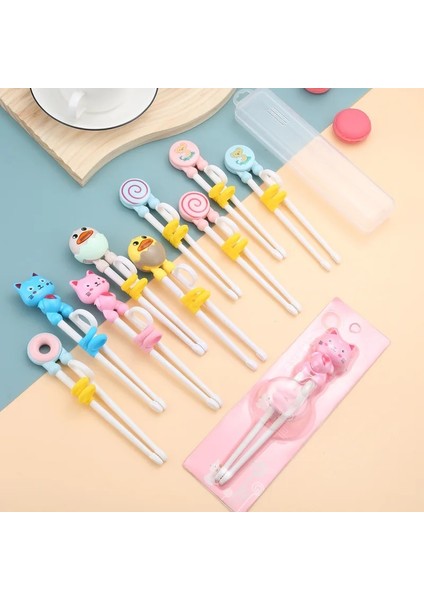 Bukl 1 Çift Sevimli Ayı Çubuk Öğrenme Eğitim Çubuklarını Çok Renkli Kedi Karikatür Sofra Çocuk Çocuk Bebek Yardımcı Çubuklarını (Yurt Dışından) fırsatları