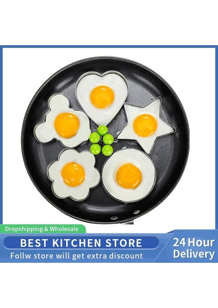 Yıldız Paslanmaz Çelik Kızarmış Yumurta Gözleme Şekillendirici Omlet Kalıp Kalıp Kızartma Yumurta Pişirme Araçları Mutfak Aksesuarları Gadget Aksesuarları (Yurt Dışından) fırsatları