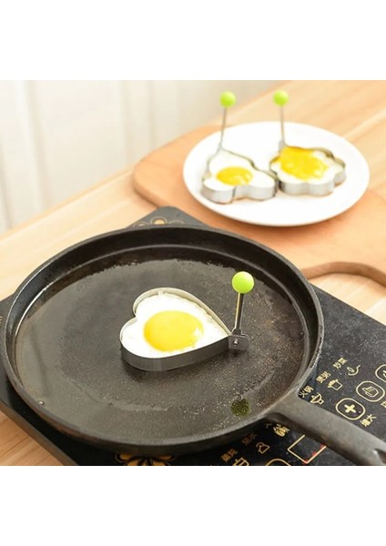 B Paslanmaz Çelik 5 Tarzı Kızarmış Yumurta Gözleme Şekillendirici Omlet Kalıp Kalıp Kızartma Yumurta Pişirme Araçları Mutfak Aksesuarları Gadget Yüzükler (Yurt Dışından) fırsatları