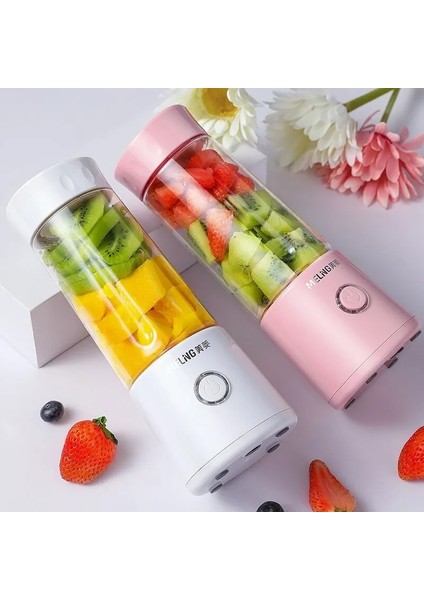 Pembe 300ML 300ML USB Elektrikli Meyve Sıkacağı Mini Taşınabilir Blender Meyve Blender Meyve Sıkacağı Çok Fonksiyonlu Sıkacağı Smoothie Blender (Yurt Dışından)