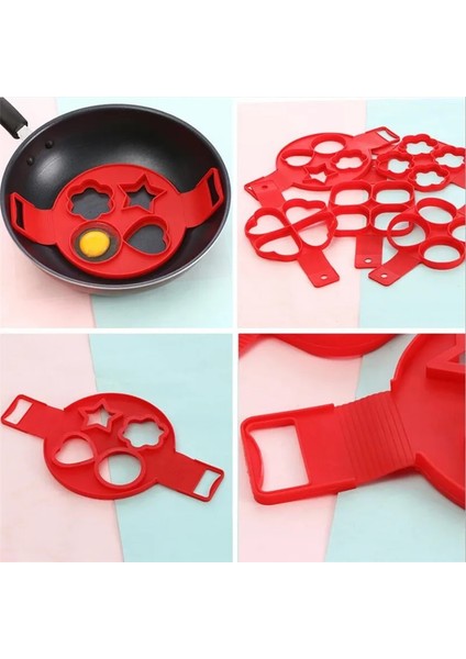 Kalp 1 Adet Silikon Yapışmaz Fantastik Yumurta Gözleme Yapımcısı Halka Mutfak Pişirme Omlet Kalıpları Flip Ocak Yumurta Halkası Kalıp (Yurt Dışından) modelleri