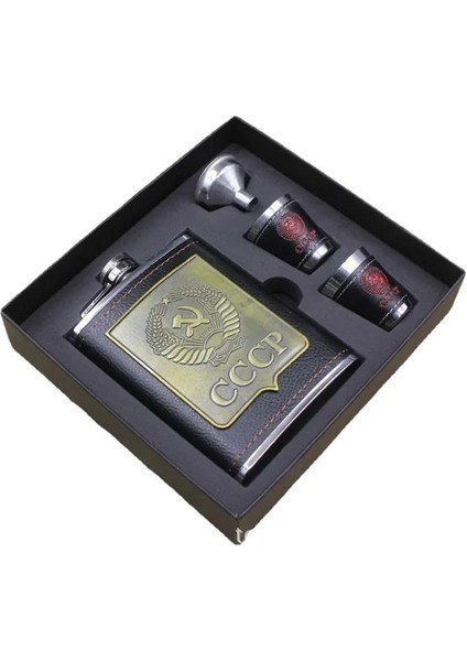 8oz JH11 7oz 8oz Taşınabilir Paslanmaz Çelik Cep Şişesi Flagon Viski Karaf Deri Kapak Şişe Huni Seyahat Drinkware Şarap Bardağı (Yurt Dışından)