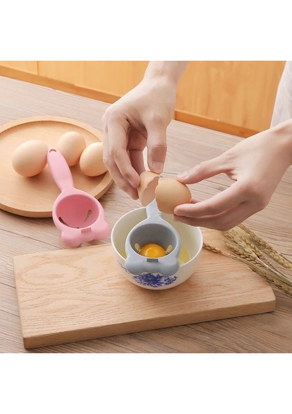 Mavi Sevimli Yumurta Beyaz Sarısı Ayırıcı Tutucu Mutfak Kek Araçları Şeffaf Sıvı Filtresi Gadget Akşam Yemeği Pişirme Elek Bölücü Taşınabilir Depolama (Yurt Dışından) modelleri