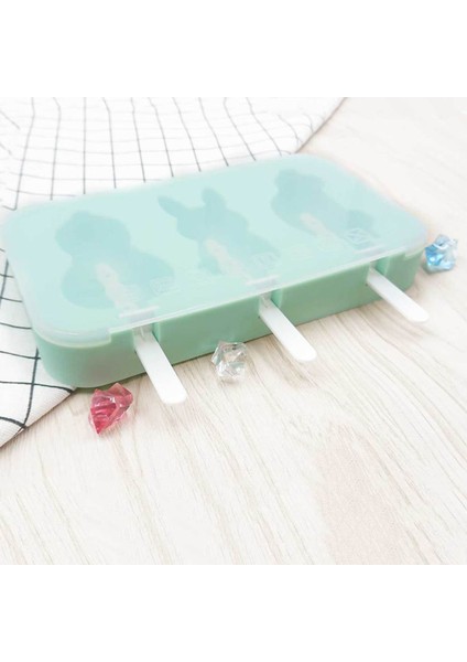 Yeşil Yeni Sıcak Karikatür Buz Popsicle Bar Silikon Kalıp Çıkarılabilir Kapaklı Buzlu Soğuk Demlemek Kahve Için Temizlemesi Kolay (Yurt Dışından) fırsatları