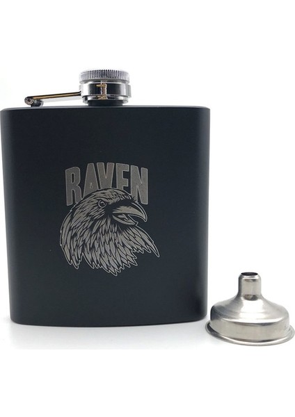 Aa Alalinong B110 Siyah Cep Şişesi 6 Oz Paslanmaz Çelik Kişiselleştirilmiş Lazer Kazınmış Şişe Alkol Likör Viski Rom Bir Huni ile (Yurt Dışından)