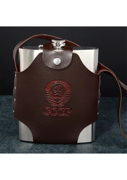 48 Oz 8/18/32/48/64 Oz Bpa Ücretsiz Büyük Boy Viski Künye Flagon Cccp Taşınabilir 304 Paslanmaz Çelik Alkol Cep Şişesi Çanta ile Set (Yurt Dışından)