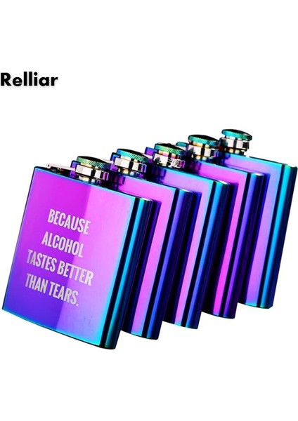 Stil 18 Relliar 21 Stil Paslanmaz Çelik Cep Şişesi 8 Oz/6 Oz Renkli ve Gül Pembe Kadınlar Viski Kış Için Taşınabilir Flagon Cep Şişesi (Yurt Dışından)