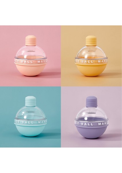 Mor Serbest Bırakılması Kolay Kaliteli Plastik Buz Topu Makinesi Kapaklı Huni Ev Için Hediye Buz Küpü Tepsi Makinesi Mutfak Aracı Dayanıklı M6CE (Yurt Dışından)