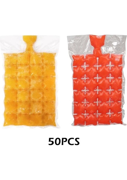 50 Adet Buz Topu Makinesi Daha Hızlı Kendinden Mühürlü Dondurucu Buz Yapma Kalıp Çantası Tek Kullanımlık Kare Şekilli Buz Küpü Çanta Mutfak Gereçleri Kokteyl Için (Yurt Dışından)