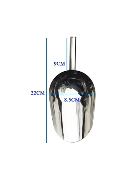 9.5 cm 1x Paslanmaz Çelik Parti Bar Buz Kepçe Pet Kuru Gıda Un Şeker Kutusu Kepçe Büfe Kürek Düğün Bar Parti Mutfak Gereçleri (Yurt Dışından)