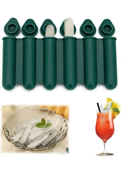 Kırmızı-Kahverengi 1 Adet Su Şişesi Buz Küpü Tepsi Silikon Mini Buz Küpü Kalıpları 6 Kavite, Kapaklı Kalıplar, Kolay Bırakılan Uzun Buz Küpü Çubukları (Yurt Dışından) fırsatları