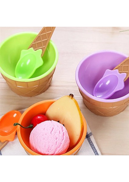 Turuncu Sevimli Dondurma Kasesi Kaşık Dondurma Fincan Sıcak Çocuk Plastik Kase 1 Adet Tatlı Kase Severler Kase Hediye Dıy Çocuk Kitleri Aksesuarları U3 (Yurt Dışından) modelleri