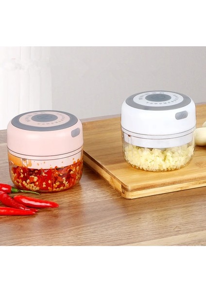A-WHITE-100ML Elektrikli Gıda Kıyıcı 100/250ML Mini USB Kablosuz Elektrikli Sarımsak Ezici USB Sarımsak Ezici Mutfak Meyve Sebze Alet Aracı (Yurt Dışından)
