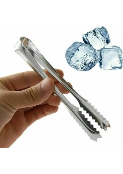 15CM 2 Adet 2/4/6 Adet Paslanmaz Çelik Pratik Tuzak Düşmeye Dayanıklı Buz Kovası Kelepçesi Yüksek Kaliteli Dayanıklı Şeker Buz Klip Gümüş (Yurt Dışından)