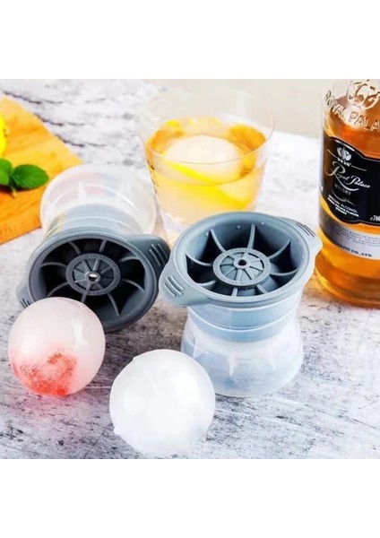 Pembe 2 Adet 2 Adet Silikon Buz Kalıp Dıy Viski Kokteyl Yuvarlak Şekil Buz Topu Makinesi Mutfak Istiflenebilir Yavaş Eriyen Buz Küpü Jöle Kalıpları Machin (Yurt Dışından) modelleri