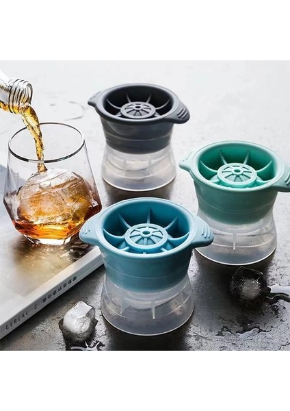 Pembe 2 Adet 2 Adet Silikon Buz Kalıp Dıy Viski Kokteyl Yuvarlak Şekil Buz Topu Makinesi Mutfak Istiflenebilir Yavaş Eriyen Buz Küpü Jöle Kalıpları Machin (Yurt Dışından) fırsatları