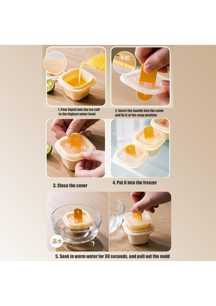 Yeşil 3 Adet Yeniden Kullanılabilir Popsicles Kalıpları Kapaklı ve Sopa Ev Yapımı Taşınabilir Dondurma Yapma Makinesi Dıy Tek Bölmeli Buz Küpü Kalıp Parti (Yurt Dışından)