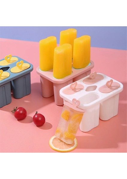 03 4 Delik Pp Dondurma Formları Popsicle Kalıpları Dıy Ev Yapımı Tatlı Dondurucu Meyve Suyu Buz Pop Küp Makinesi Kalıp Mutfak Aletleri (Yurt Dışından) fırsatları