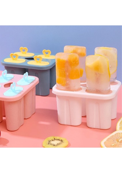 03 4 Delik Pp Dondurma Formları Popsicle Kalıpları Dıy Ev Yapımı Tatlı Dondurucu Meyve Suyu Buz Pop Küp Makinesi Kalıp Mutfak Aletleri (Yurt Dışından) indirimleri