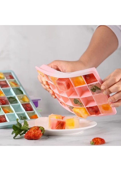 Yeşil Kapaklı-15 15/24 Izgaralar Silikon Buz Küpü Kalıp Buz Tepsisi Kalıp Buz Küpü Yapımcısı Kalıp Toksik Olmayan Dayanıklı Bar Pub Şarap Dondurma Kalıp Buz Yapıcı (Yurt Dışından) fiyatları